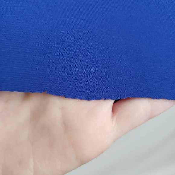 Elizabeth and James Blue Asymmetrical Racerback Sleeveless Rowan Blouson Dress - Picture 7 of 8